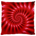 Glossy Red Spiral Fractal Large Cushion Case (One Side)