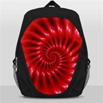 Glossy Red Spiral Fractal Backpack Bag