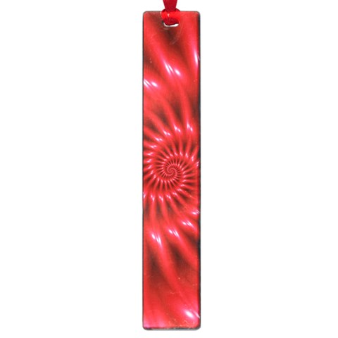 Glossy Red Spiral Fractal Large Book Mark from ArtsNow.com Front