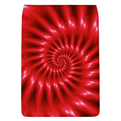 Glossy Red Spiral Fractal Removable Flap Cover (L) from ArtsNow.com Front