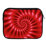 Glossy Red Spiral Fractal Apple iPad 2/3/4 Zipper Case