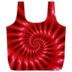 Glossy Red Spiral Fractal Full Print Recycle Bag (XL)