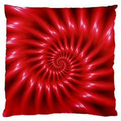 Glossy Red Spiral Fractal Standard Flano Cushion Case (Two Sides) from ArtsNow.com Back