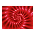 Glossy Red Spiral Fractal Double Sided Flano Blanket (Mini)