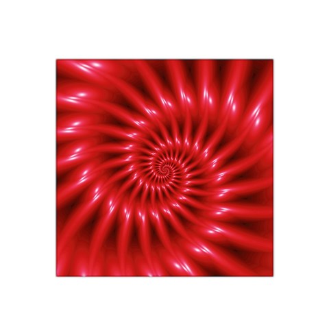 Glossy Red Spiral Fractal Satin Bandana Scarf from ArtsNow.com Front