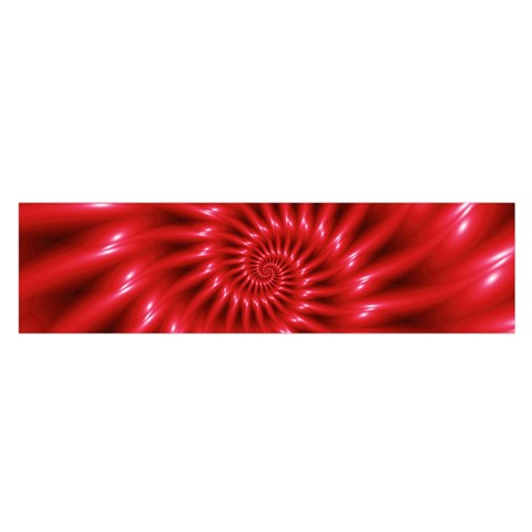 Glossy Red Spiral Fractal Satin Scarf (Oblong) from ArtsNow.com Front