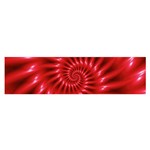 Glossy Red Spiral Fractal Satin Scarf (Oblong)