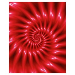 Glossy Red Spiral Fractal Drawstring Pouch (XL) from ArtsNow.com Back