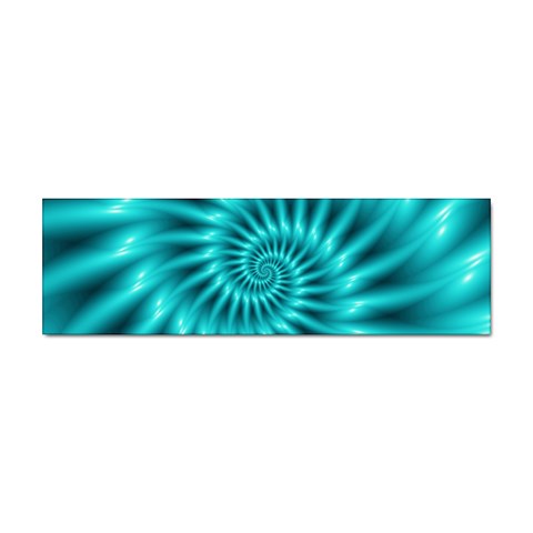 Glossy Turquoise Spiral Fractal  Sticker (Bumper) from ArtsNow.com Front