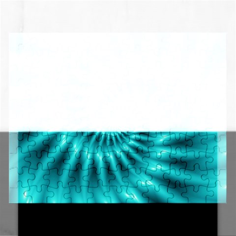 Glossy Turquoise Spiral Fractal  Jigsaw Puzzle (Rectangular) from ArtsNow.com Front