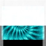 Glossy Turquoise Spiral Fractal  Jigsaw Puzzle (Rectangular)