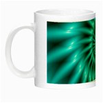 Glossy Turquoise Spiral Fractal  Night Luminous Mug