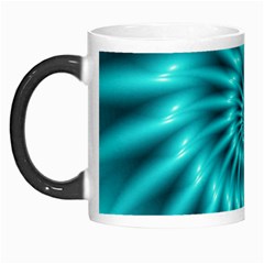 Glossy Turquoise Spiral Fractal  Morph Mug from ArtsNow.com Left