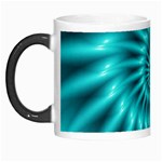 Glossy Turquoise Spiral Fractal  Morph Mug