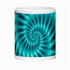 Glossy Turquoise Spiral Fractal  Morph Mug from ArtsNow.com Center