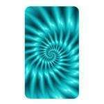 Glossy Turquoise Spiral Fractal  Memory Card Reader (Rectangular)