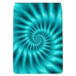 Glossy Turquoise Spiral Fractal  Removable Flap Cover (L)