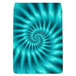 Glossy Turquoise Spiral Fractal  Removable Flap Cover (S)