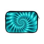 Glossy Turquoise Spiral Fractal  Apple iPad Mini Zipper Case