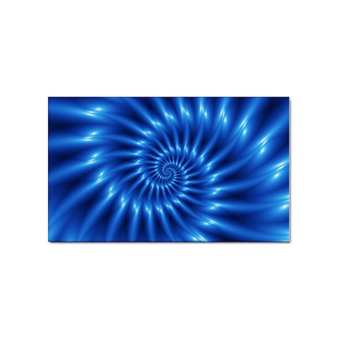 Glossy Electric Blue Spiral Fractal  Sticker (Rectangular) from ArtsNow.com Front