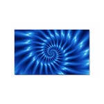 Glossy Electric Blue Spiral Fractal  Sticker (Rectangular)