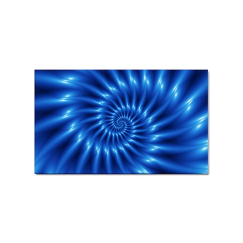 Glossy Electric Blue Spiral Fractal  Sticker Rectangular (100 pack) from ArtsNow.com Front