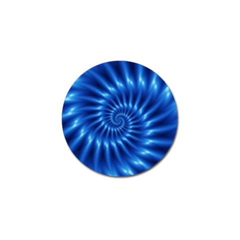 Glossy Electric Blue Spiral Fractal  Golf Ball Marker from ArtsNow.com Front