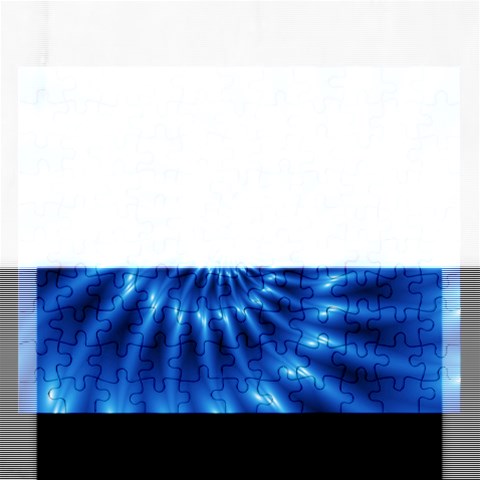 Glossy Electric Blue Spiral Fractal  Jigsaw Puzzle (Rectangular) from ArtsNow.com Front