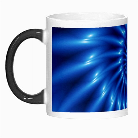 Glossy Electric Blue Spiral Fractal  Morph Mug from ArtsNow.com Left