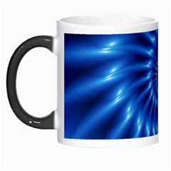 Glossy Electric Blue Spiral Fractal  Morph Mug from ArtsNow.com Left