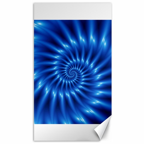 Glossy Electric Blue Spiral Fractal  Canvas 40  x 72  from ArtsNow.com 39.28 x69.23  Canvas - 1