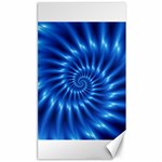 Glossy Electric Blue Spiral Fractal  Canvas 40  x 72 