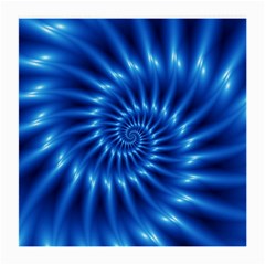 Glossy Electric Blue Spiral Fractal  Medium Glasses Cloth (2 Sides) from ArtsNow.com Back