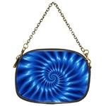 Glossy Electric Blue Spiral Fractal  Chain Purse (One Side)