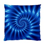 Glossy Electric Blue Spiral Fractal  Standard Cushion Case (Two Sides)