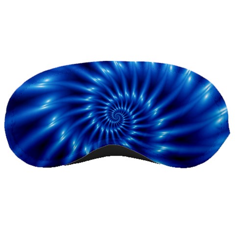 Glossy Electric Blue Spiral Fractal  Sleeping Mask from ArtsNow.com Front