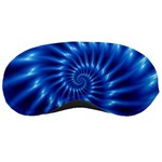 Glossy Electric Blue Spiral Fractal  Sleeping Mask