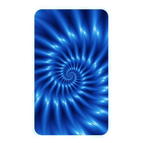 Glossy Electric Blue Spiral Fractal  Memory Card Reader (Rectangular) from ArtsNow.com Front