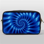 Glossy Electric Blue Spiral Fractal  Toiletries Bag (One Side)