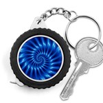 Glossy Electric Blue Spiral Fractal  Measuring Tape