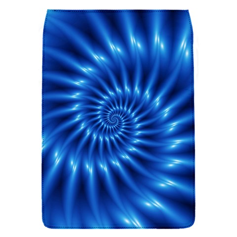 Glossy Electric Blue Spiral Fractal  Removable Flap Cover (S) from ArtsNow.com Front