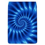 Glossy Electric Blue Spiral Fractal  Removable Flap Cover (S)