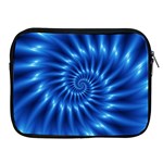 Glossy Electric Blue Spiral Fractal  Apple iPad 2/3/4 Zipper Case