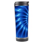 Glossy Electric Blue Spiral Fractal  Travel Tumbler