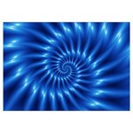 Glossy Electric Blue Spiral Fractal  Samsung Galaxy Note 4 Case (White)