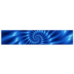 Glossy Electric Blue Spiral Fractal  Flano Scarf (Small) from ArtsNow.com Front