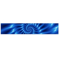 Glossy Electric Blue Spiral Fractal  Flano Scarf (Large) from ArtsNow.com Front