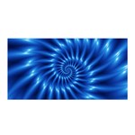 Glossy Electric Blue Spiral Fractal  Satin Wrap