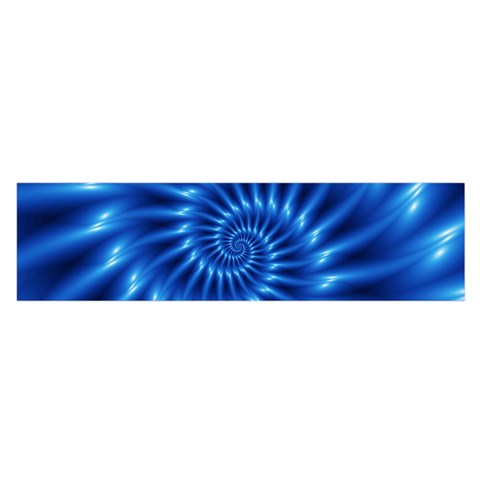 Glossy Electric Blue Spiral Fractal  Satin Scarf (Oblong) from ArtsNow.com Front