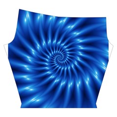 Glossy Electric Blue Spiral Fractal  Yoga Cropped Leggings from ArtsNow.com Right